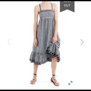 J. Crew Eyelet Trim Puckered Gingham Dress